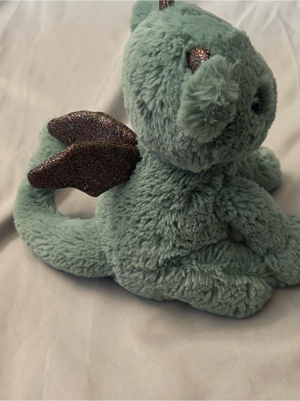 Jellycat London Starry Eyes Dragon Plush Sparkle Glitter Eyes Wings Teal 7 Inch - Picture 4 of 8